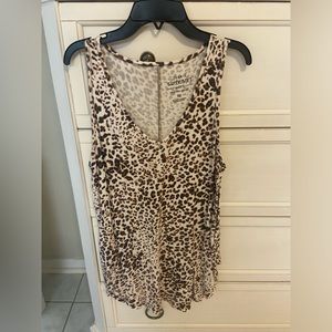 Torrid tunic length leopard print tank top size 00